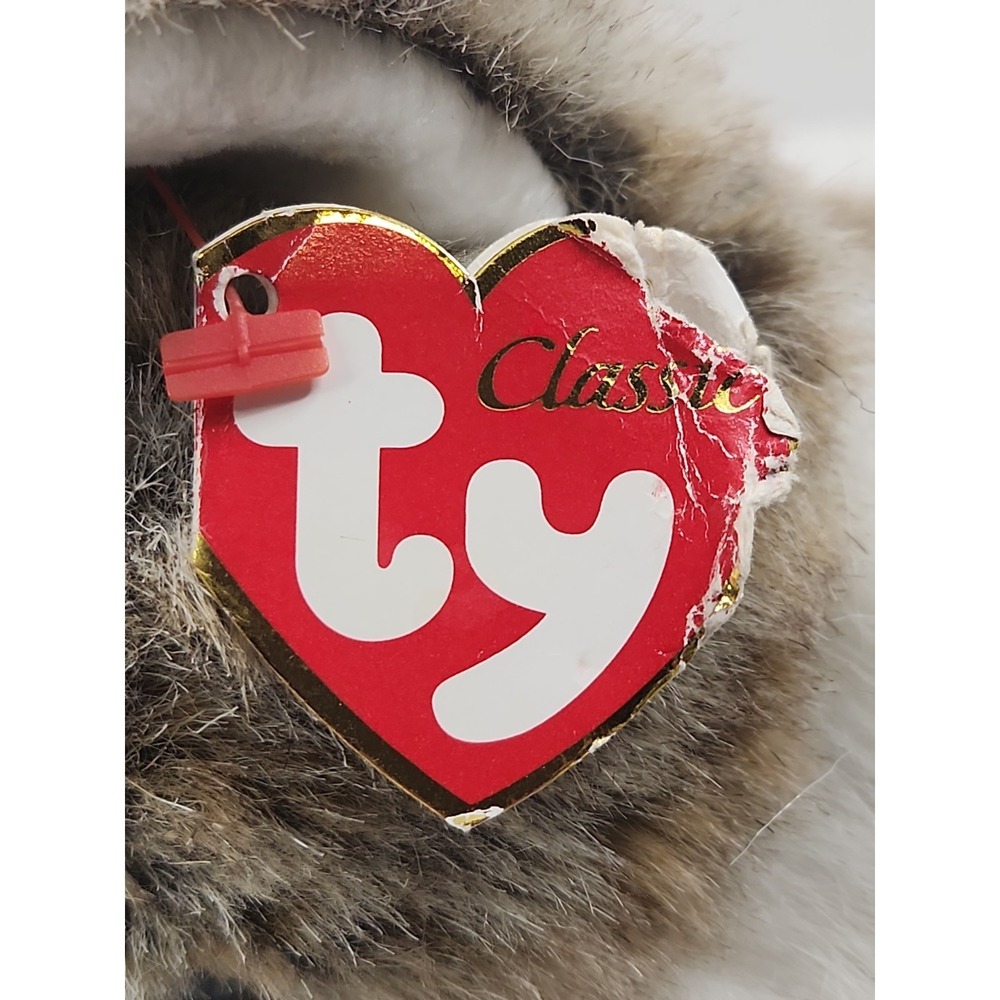 Ty Classic O'Malley Cat Plush 2002 Retired 12" Stuffed Animal Fluffy Tabby W/Tag - Picture 7 of 16